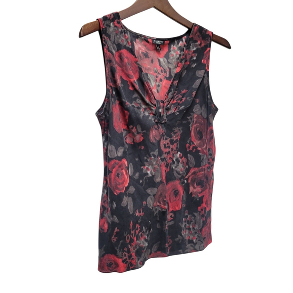 Talbots Women's V-neck Floral Sleeveless Silk Top Blouse 8 Excellent Condition - Picture 3 of 9